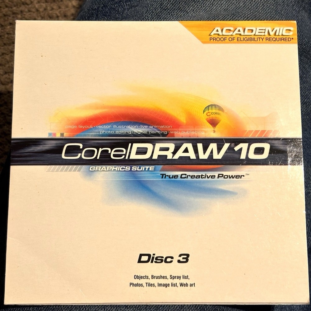 Corel Draw Graphics Suite 10 Disc 3 Only