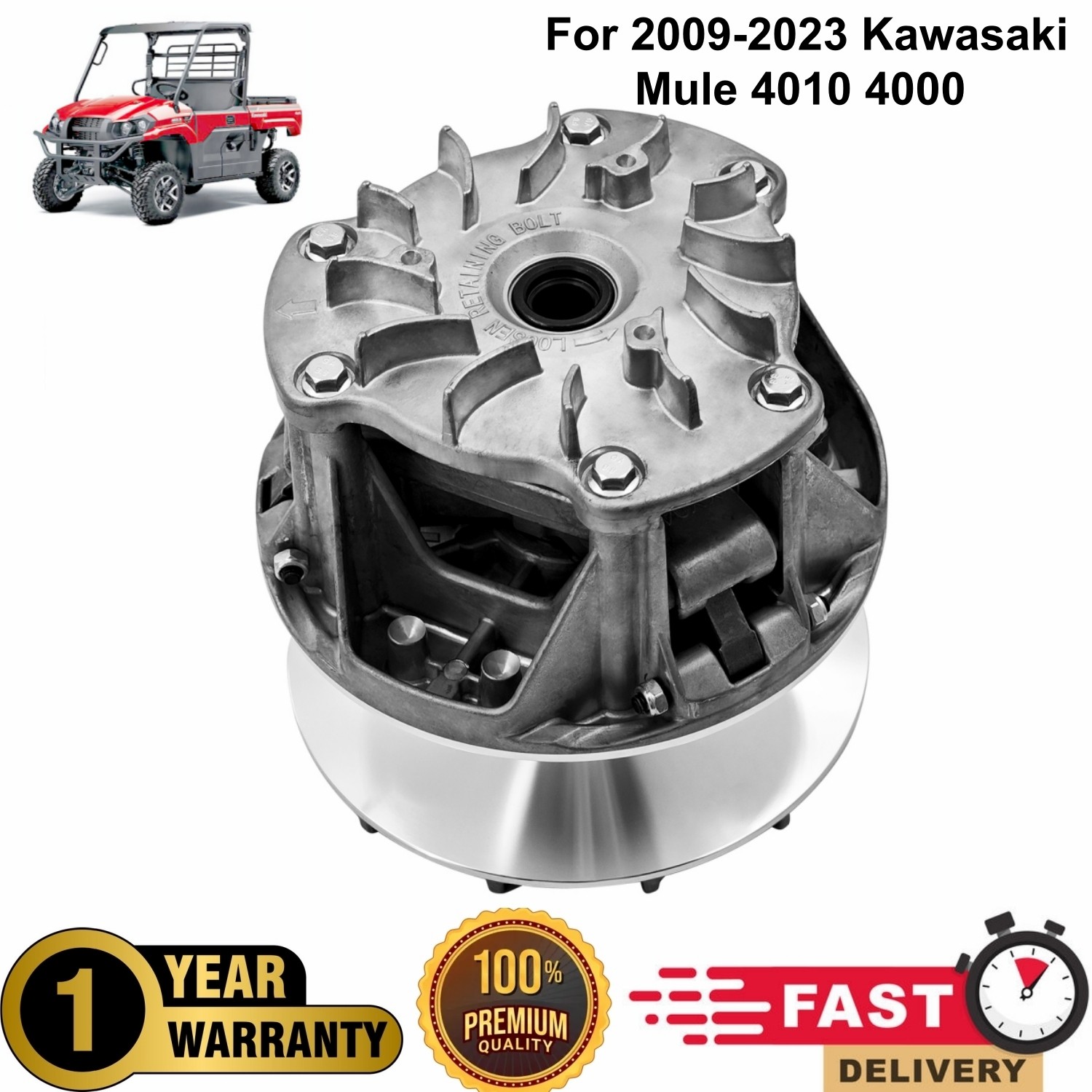 For 2009-2023 Kawasaki Mule 4010 4000 Trans Drive Clutch Converter 49093-0025