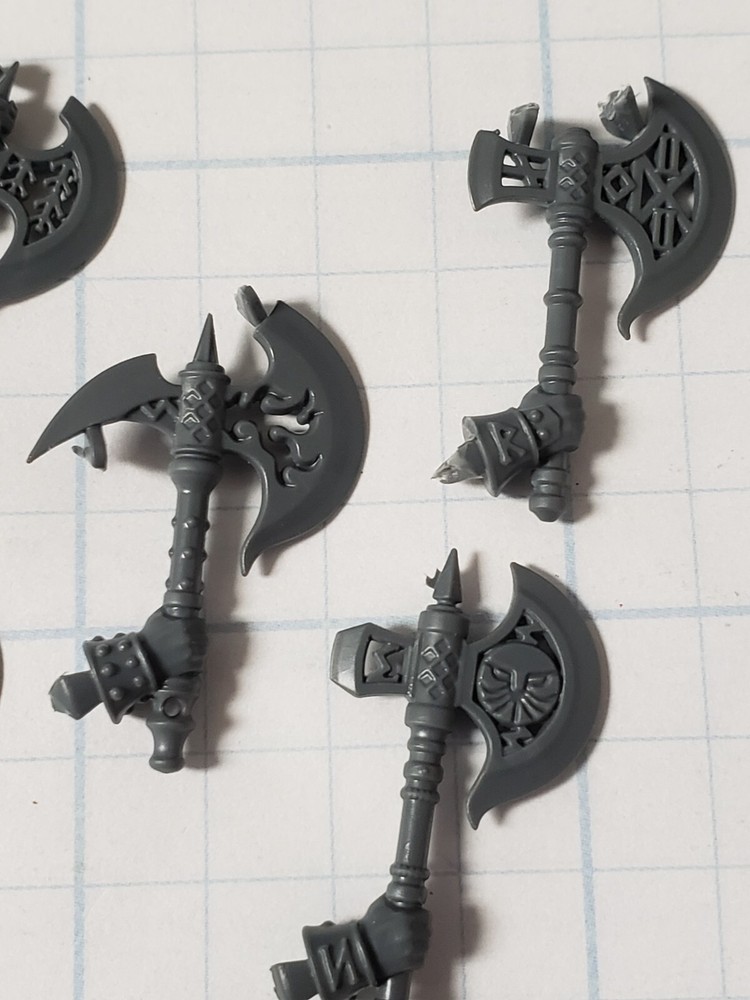 Warhammer Fyreslayer Bits Vulkite Berzerker Fyrresteel Handaxe x5 Right