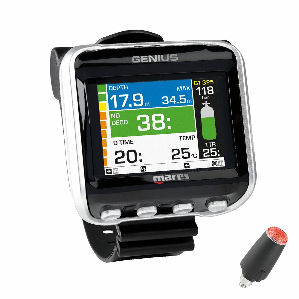 Mares Genius Dive Wrist Mount Computer Scuba Diving Dive LED Transmitter 495125