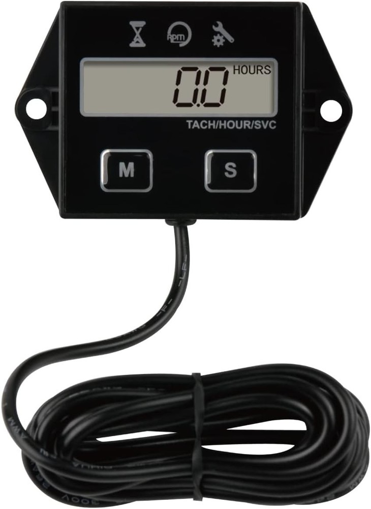 Digital Inductive Tachometer & Hour Meter for Lawn Mowers & Generators