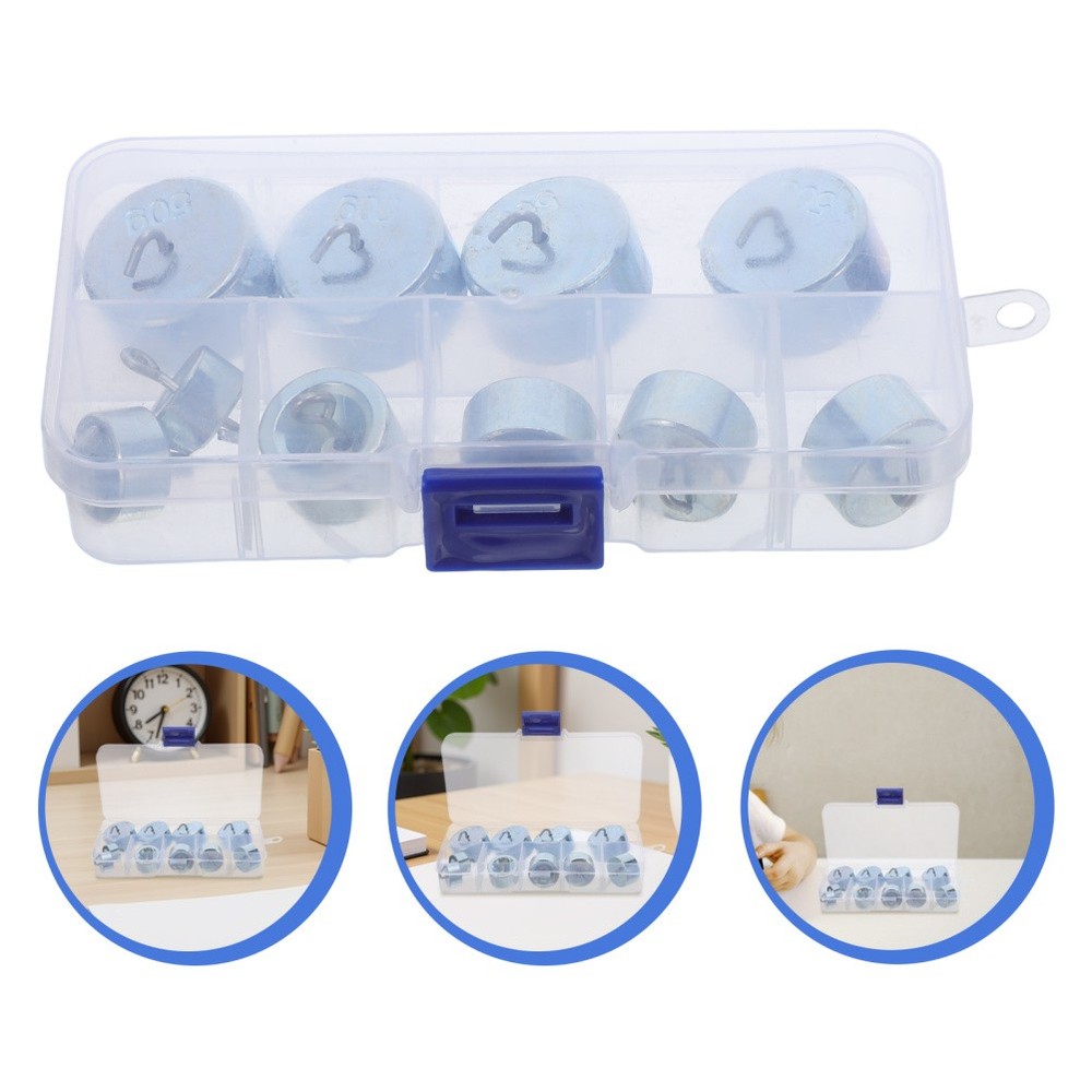 Hook Weights Physics Metal Calibration Mass for Lab Chrome-plated with Case