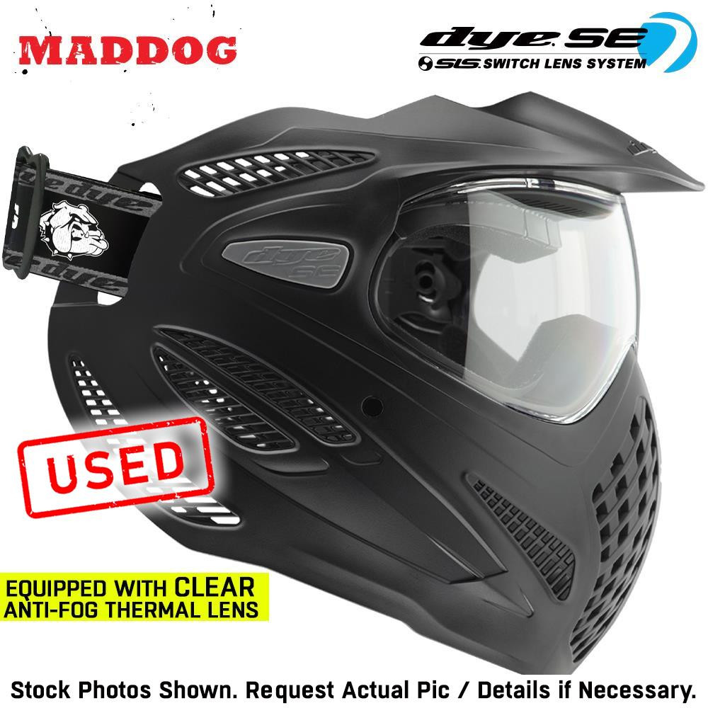 CLEARANCE Used Maddog Dye SE Anti-Fog Thermal Paintball Mask Goggle Clear Lens