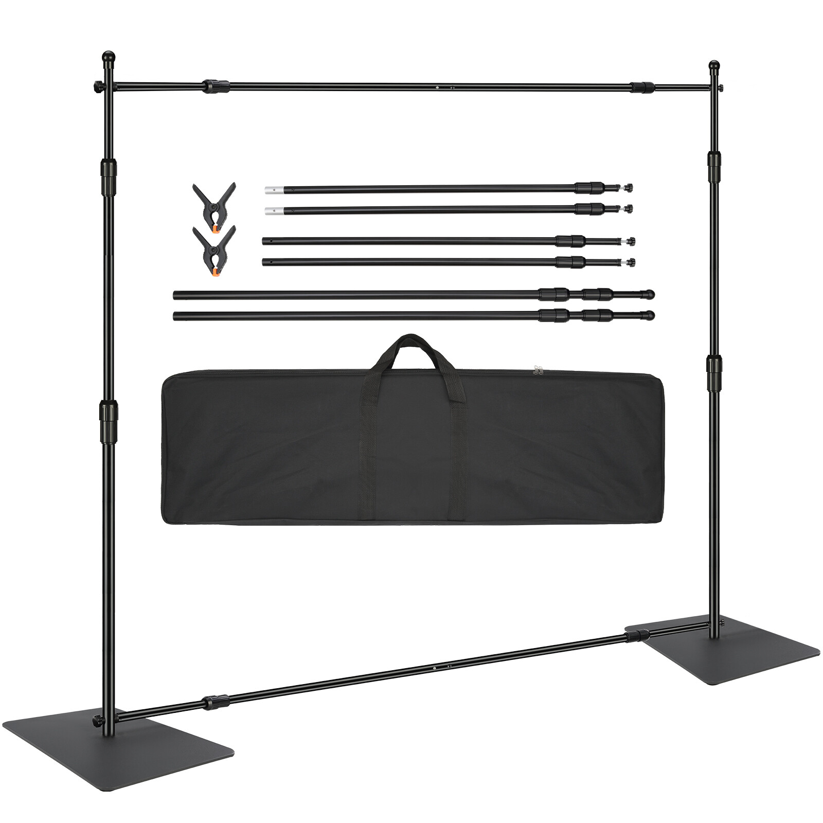 VEVOR Pipe and Drape Kit Heavy Duty Backdrop Stand Carbon Steel Base 10x10 ft