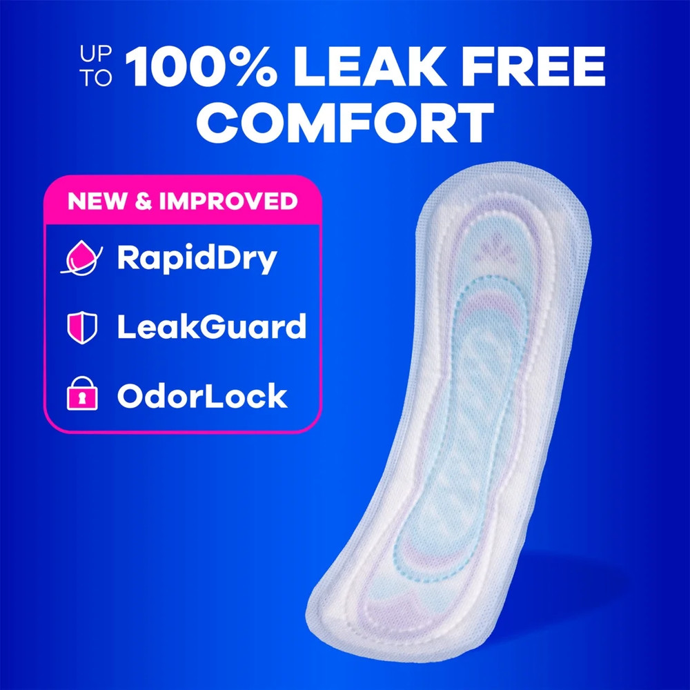 Always Ultra Thin Pads without Wings, Size 2, Long Super Absorbency, 40 Count