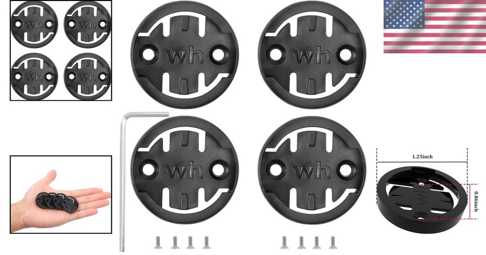 Quick Install Wahoo Mount Adapter Inserts - 4-Pack for Bicycle Computers