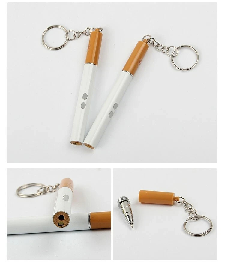 NEW 2-pack Realistic Cigarette - Laser Pointer, LED Flashlight & Pen Keychain!
