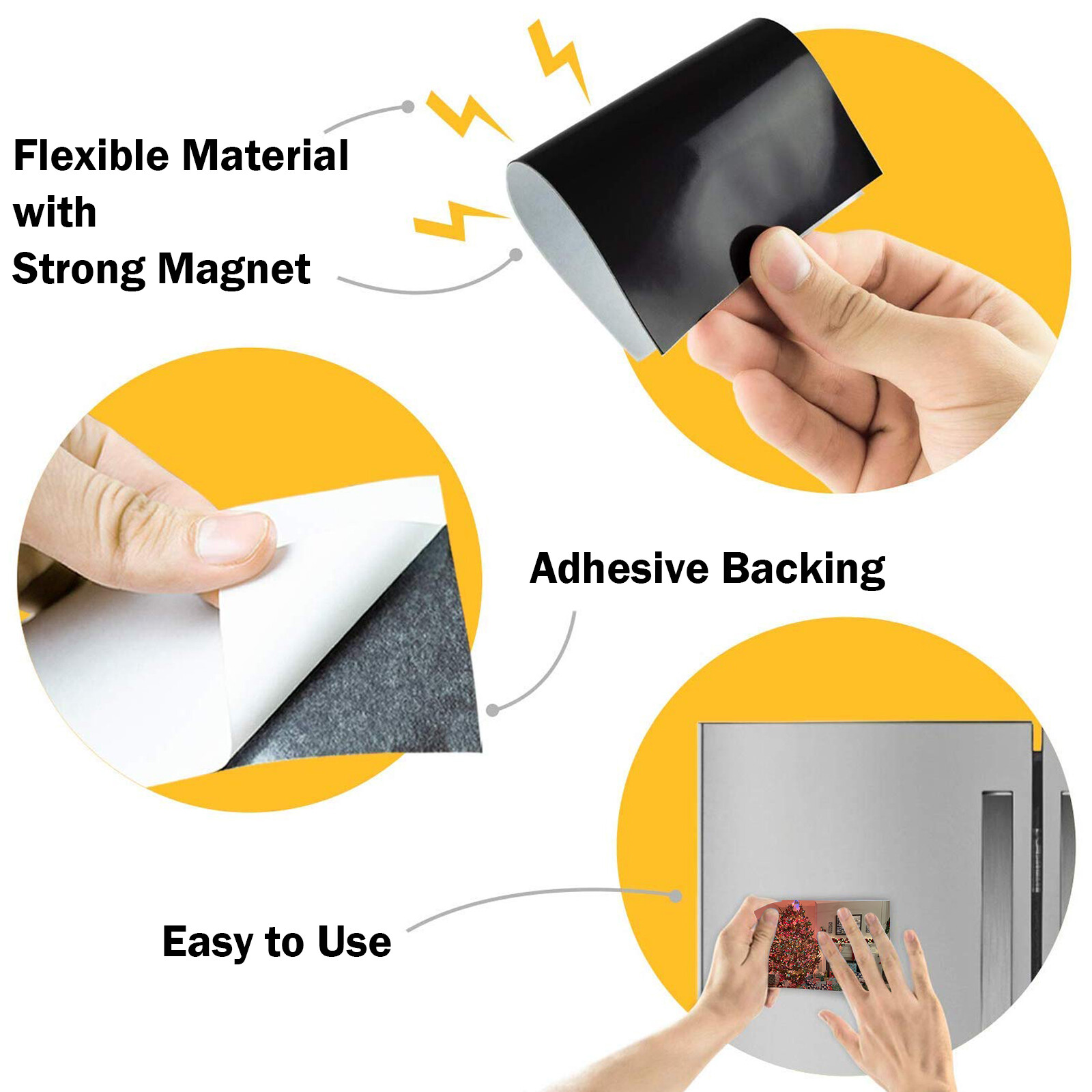 24 Self Adhesive Magnetic Sheets 8x10 Magnet Sheet with Adhesive Strong Flexible