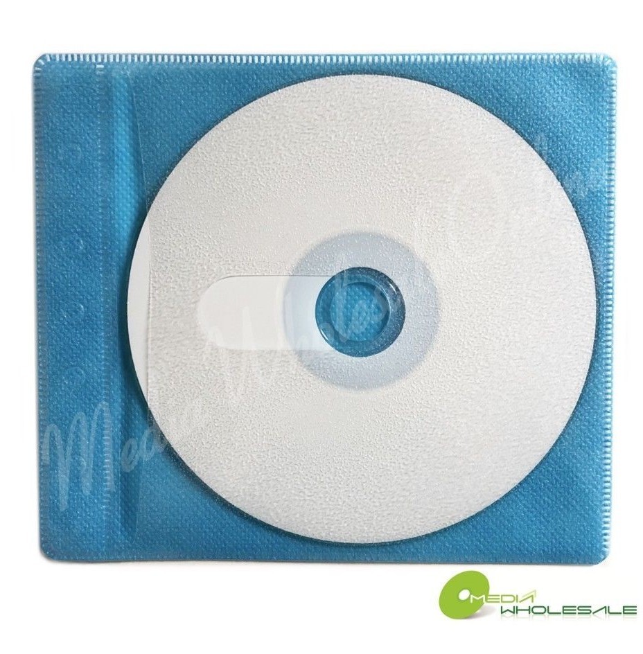 100 Non Woven CD DVD Multi Color Double Sided Plastic Sleeve - HOLD 200 discs