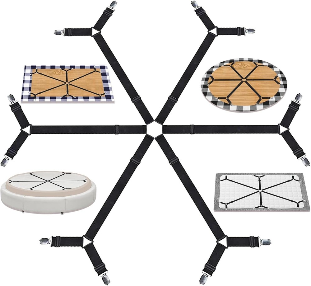 Adjustable Elastic Fitted Sheet Straps Tablecloth Clips Bed Suspender Fasteners