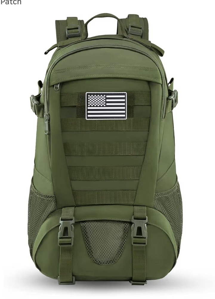 Tactical Backpack, Day Pack, Molle, Waterproof, 30L EDC Bag, With Flag Patch