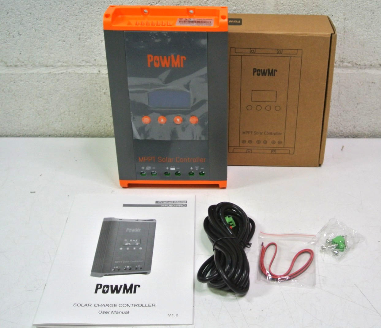 PowMr 60A MPPT Solar Charge Cotroller 12/24/ 48V Charger off grid RV camper 160V