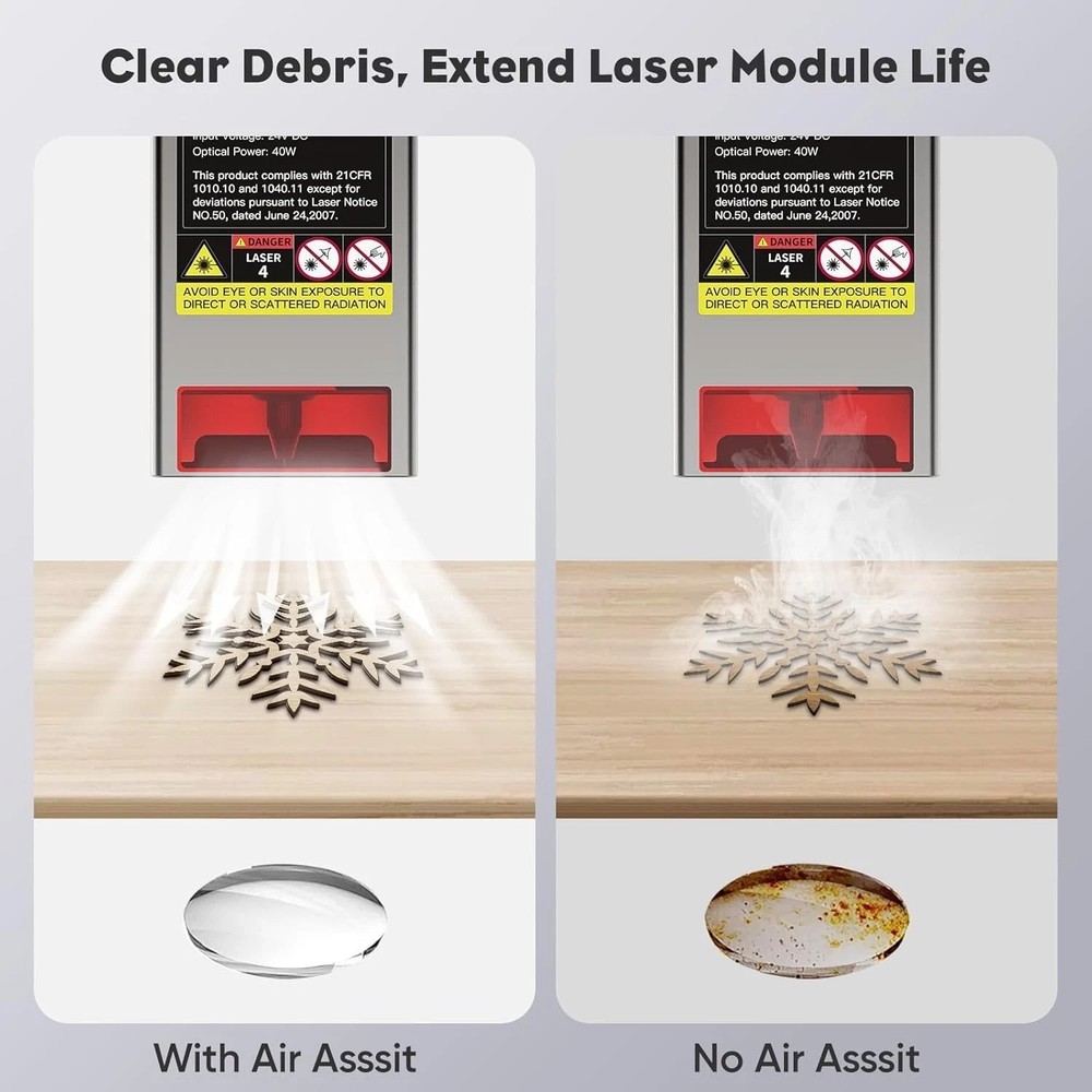 Reduce Surface Temp with Laser Air Assist