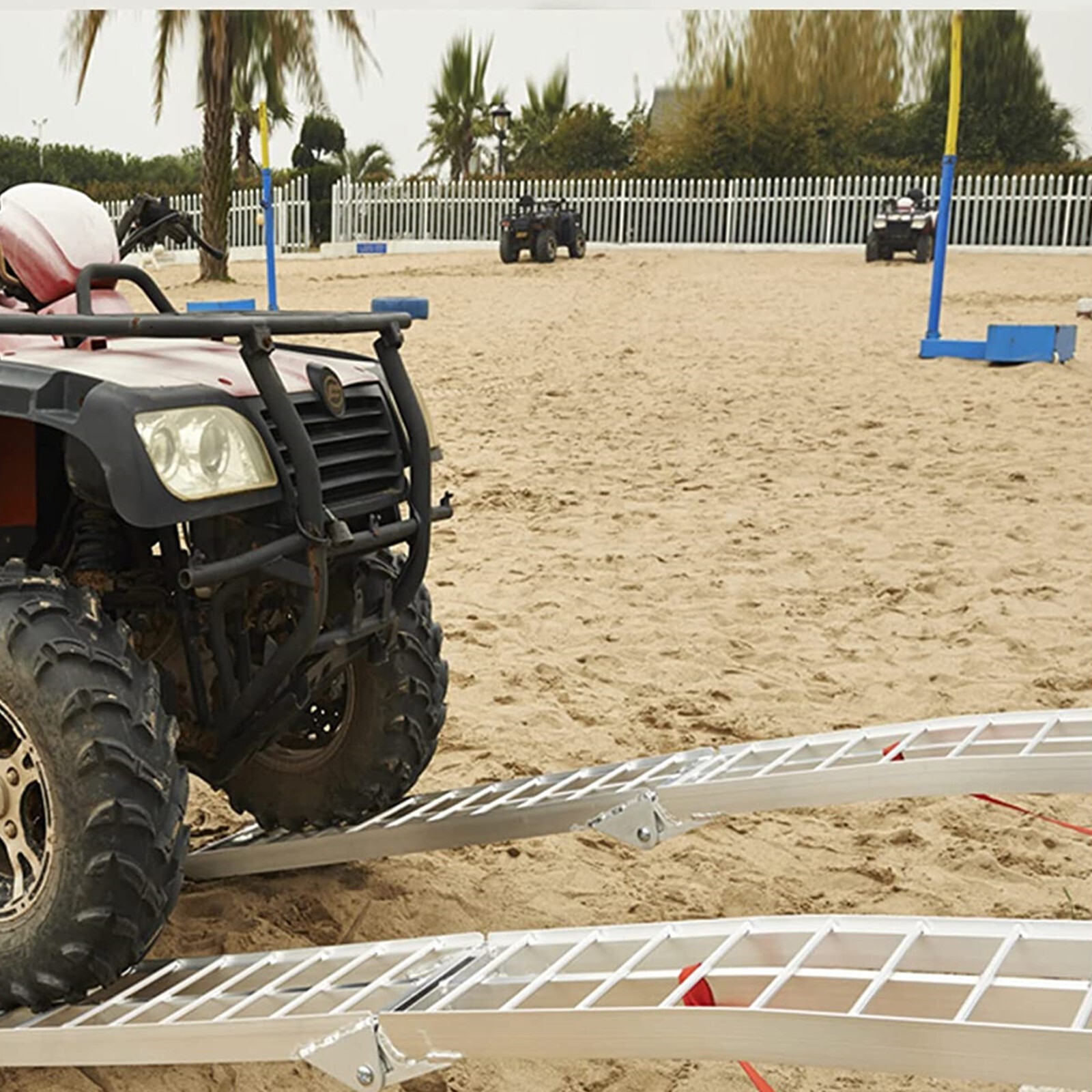 VILOBOS 7.5' Set of 2 Truck ATV Folding Aluminum Loading Ramps 1500 lbs Capacity