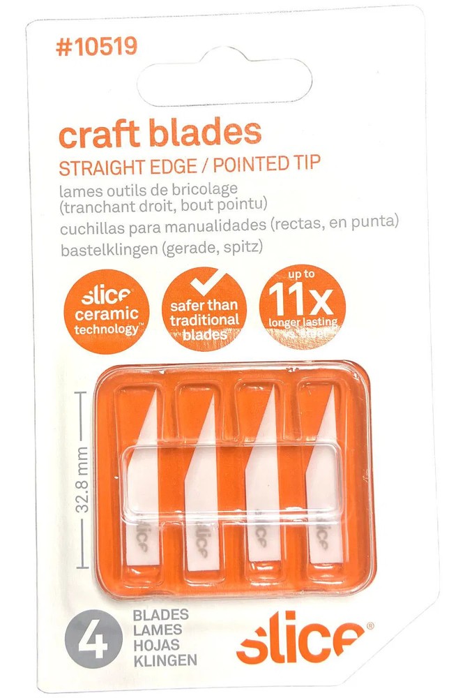 slice 4-pack Set #10519 Ceramic Craft Knife Cutting Blades