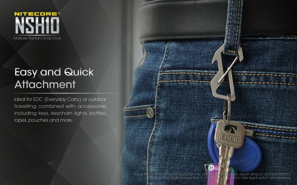 NITECORE NSH10 Titanium EDC Multi-Tool Carabiner