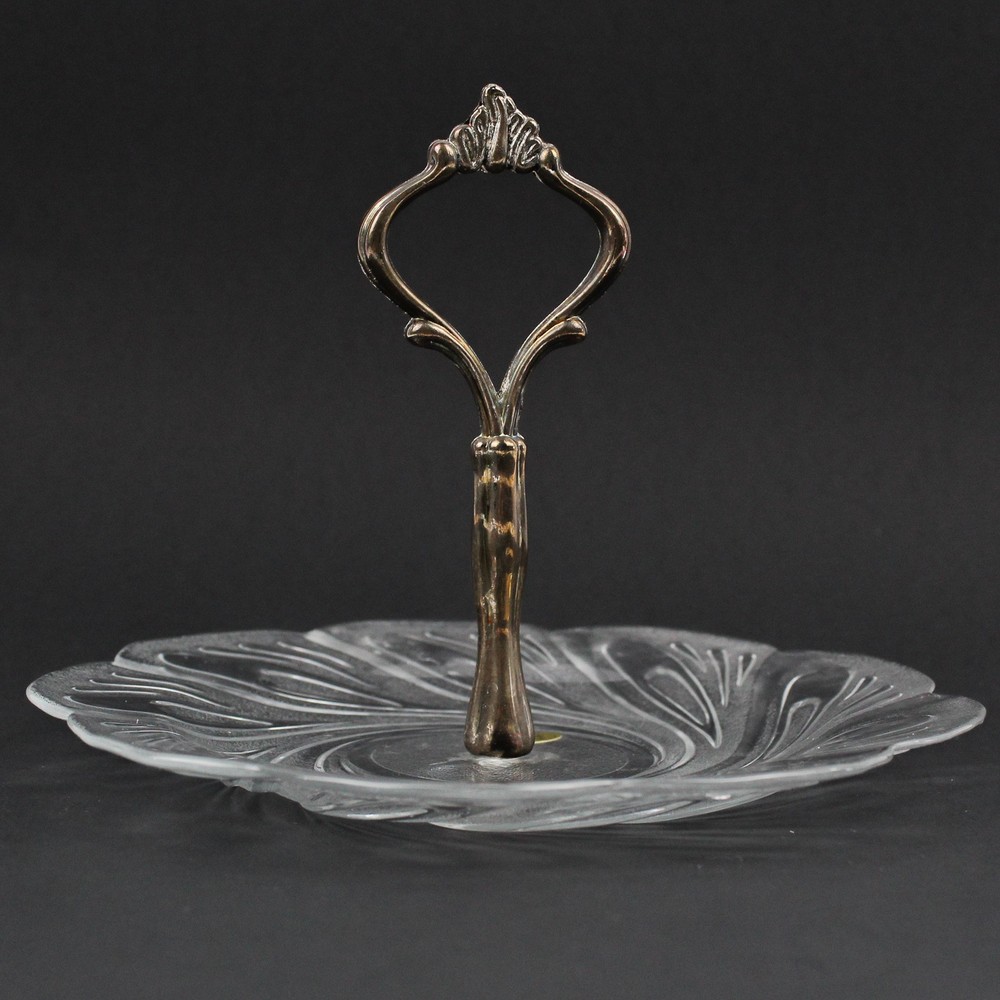 Regency Silverplate and Clear Glass Serving Tray