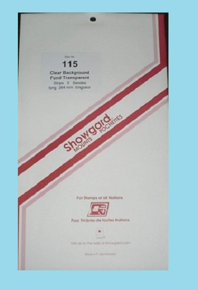 Showgard Strip Style Black Stamp Mounts Size 115