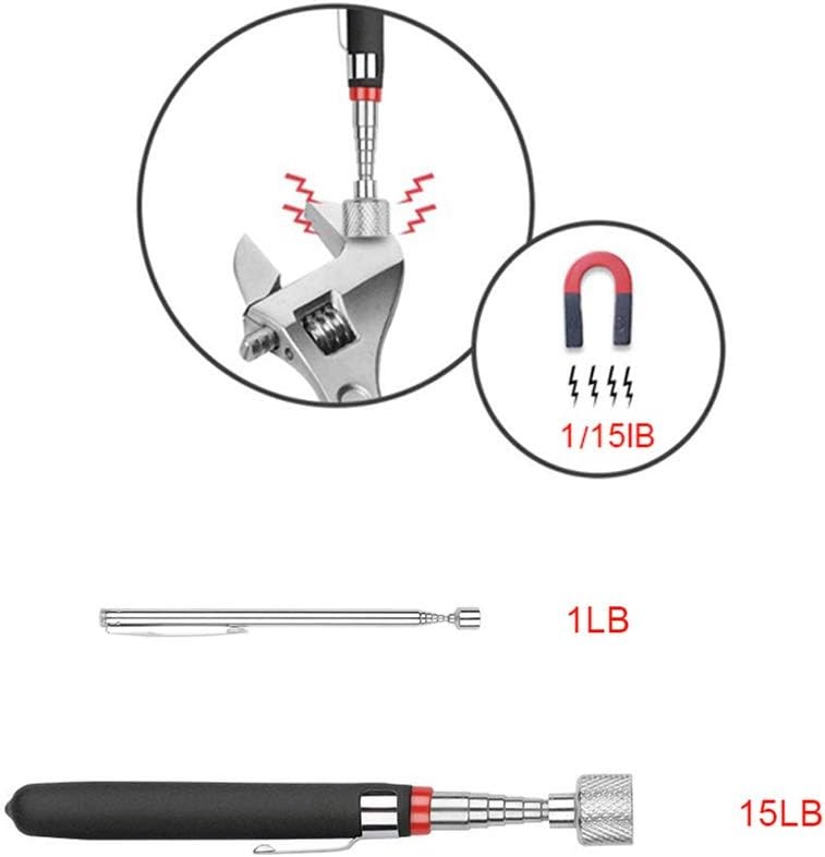 3 Pack Telescoping Magnetic Pick-Up Tools Extendable Bendable Stick