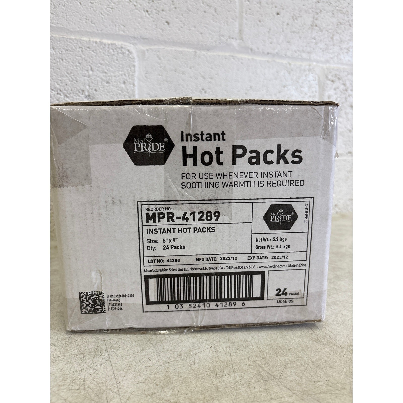 24-Pack MED PRIDE Instant Hot Packs Disposable, Pain Relief, Instantly, 5"x9"