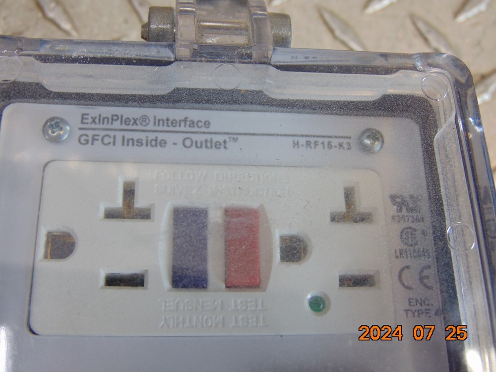 GRACE H-RF15-K3 EXINPLEX INTERFACE GFCI INSIDE - OUTLET