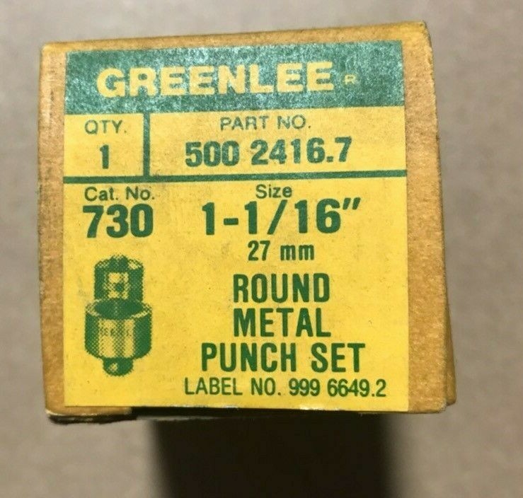 Greenlee 730 Draw Stud Punches Radio Punch Sets - assorted sizes