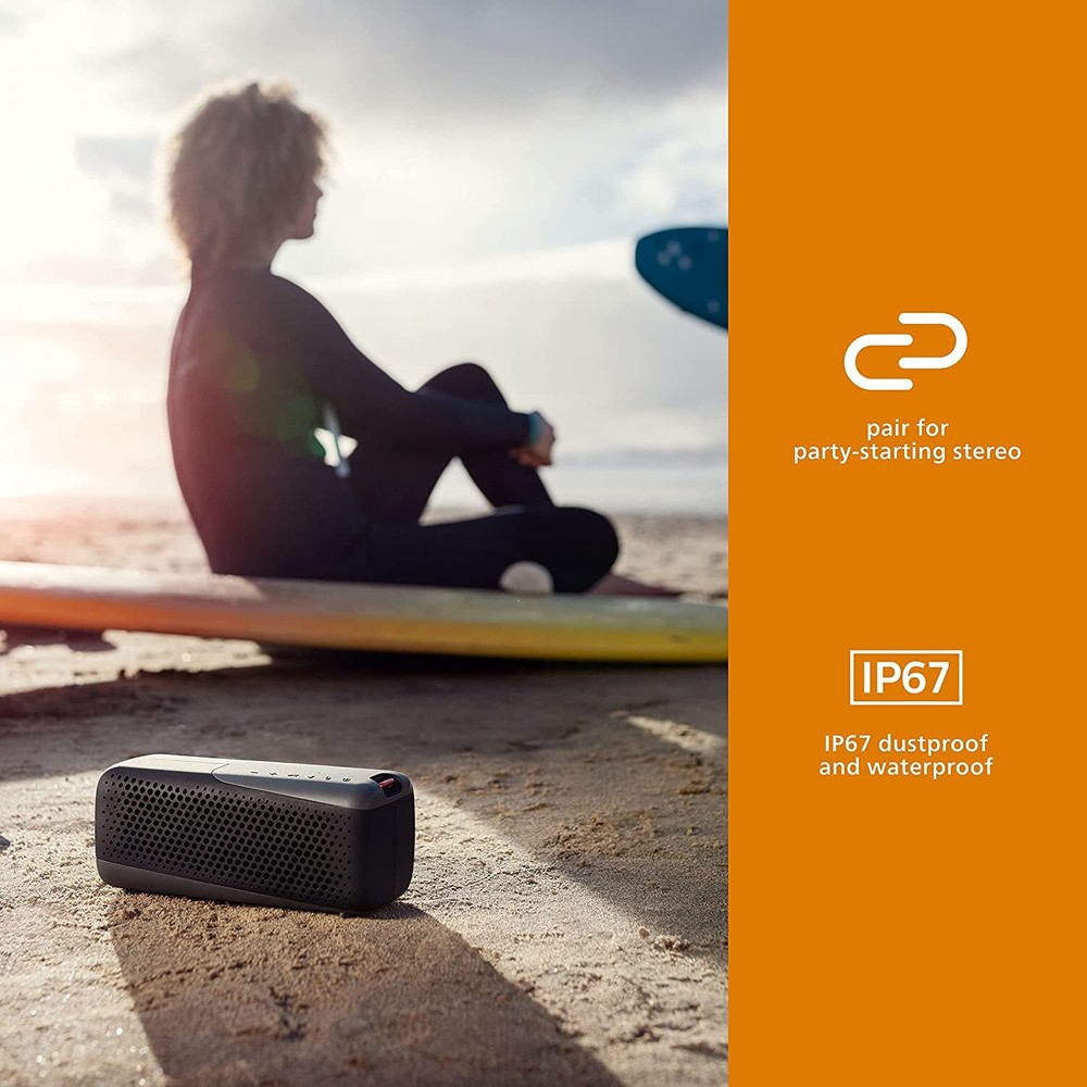 Philips S4807 Waterproof Wireless Bluetooth Speaker - Black