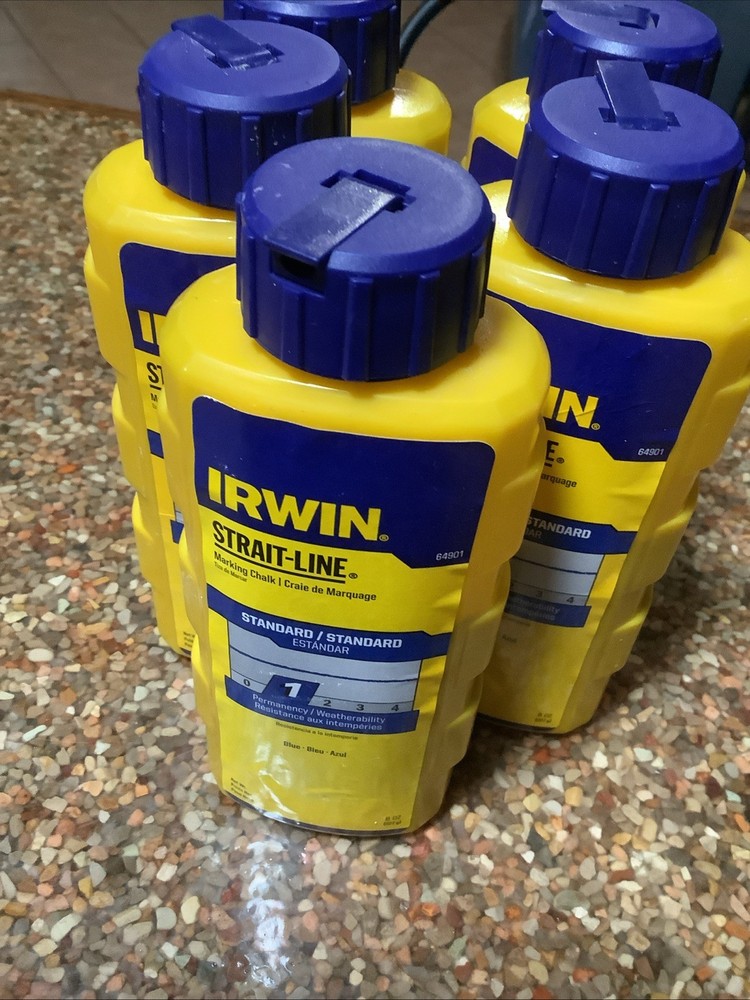 Irwin Powdered Chalk 8oz. Blue 64901 5 pcs