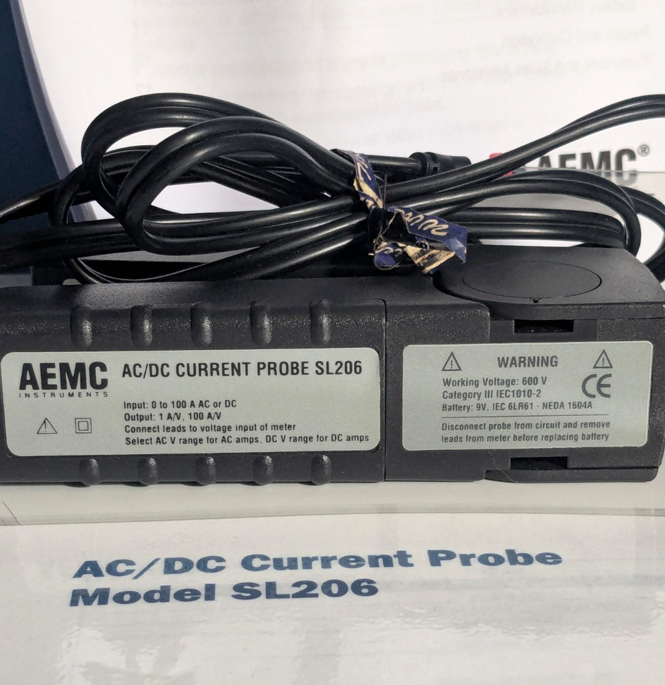 AEMC Instruments AC/DC Current Probe Model SL206 W/ Instructions