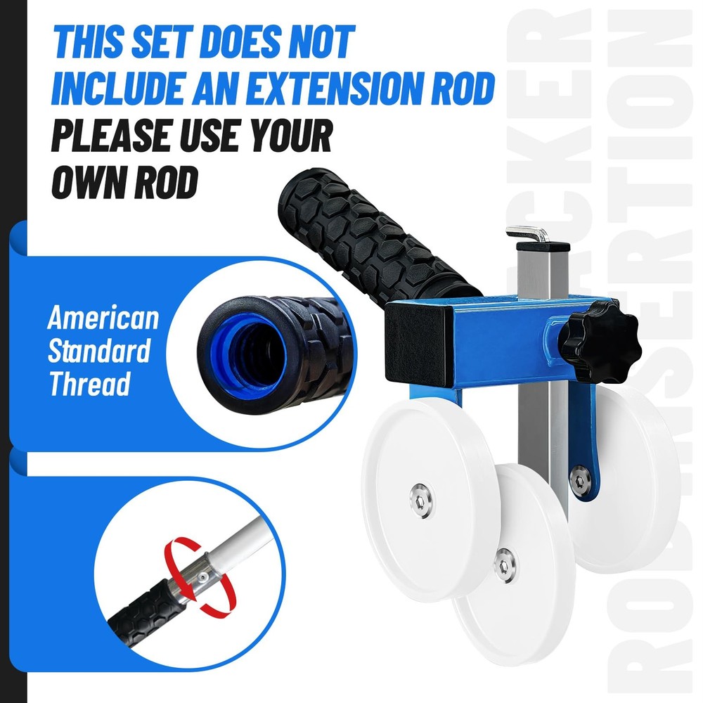 Backer Rod Insertion Tool, Depth-Adjustable with Auxiliary Wheels, Equipped w...