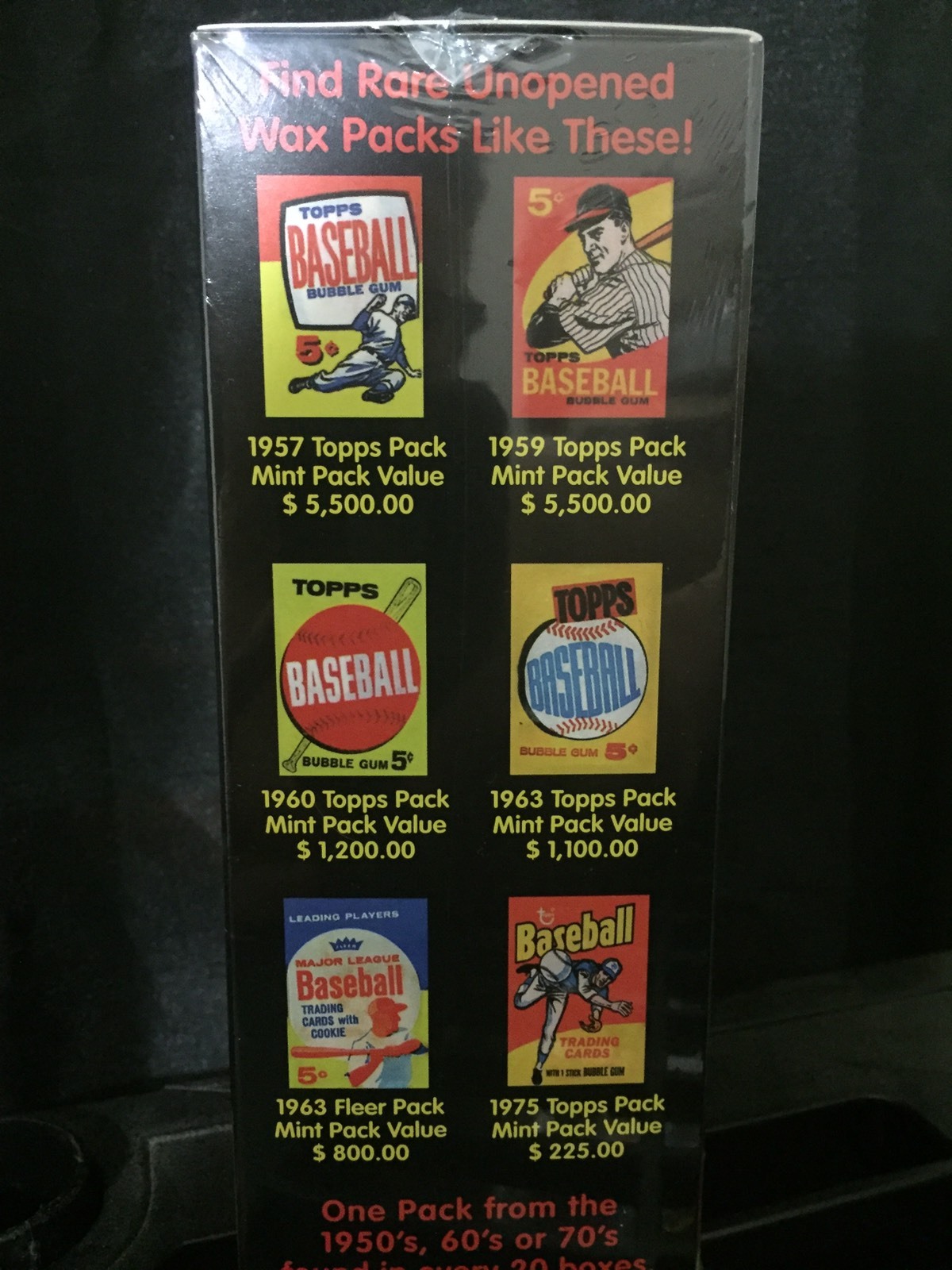 INSTANT BASEBALL TREASURES BOX - 20 UNOPENED PACKS - AUTO PATCH VINTAGE RUTH