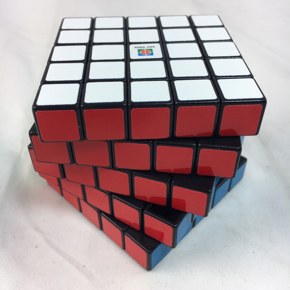 Eastsheen 5x5x5 Brain Teaser Cube Multi-Color Puzzle Black Plastic