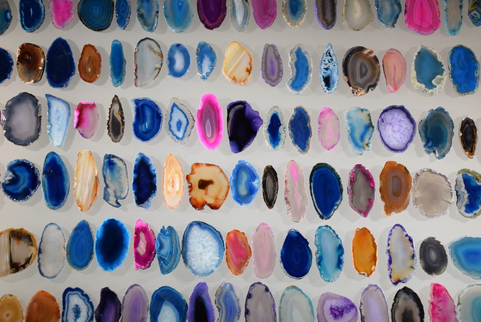 Agate Geode Slab Lot of 50 Quartz Polished Both Sides Agate Geode Slices Lot #4