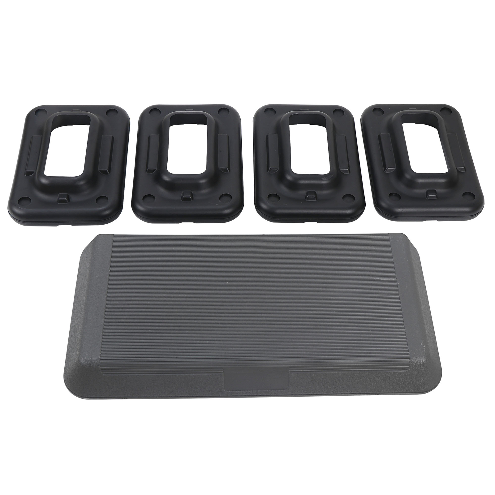 28" Height-Adjustable 4 - 6 - 8" Aerobic Step Non-Slip Surface Platform Fitness