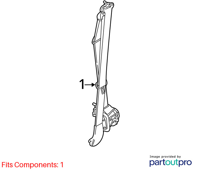 Seat Belt Front Bench 40/20/40 Passenger Fits 09-14 FORD F150 PICKUP 10322506