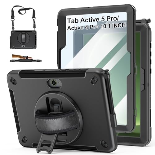 Case for Galaxy Tab Active 5 Pro Tab Active 5 Pro/Active 4 Pro 10.1 Inch Black