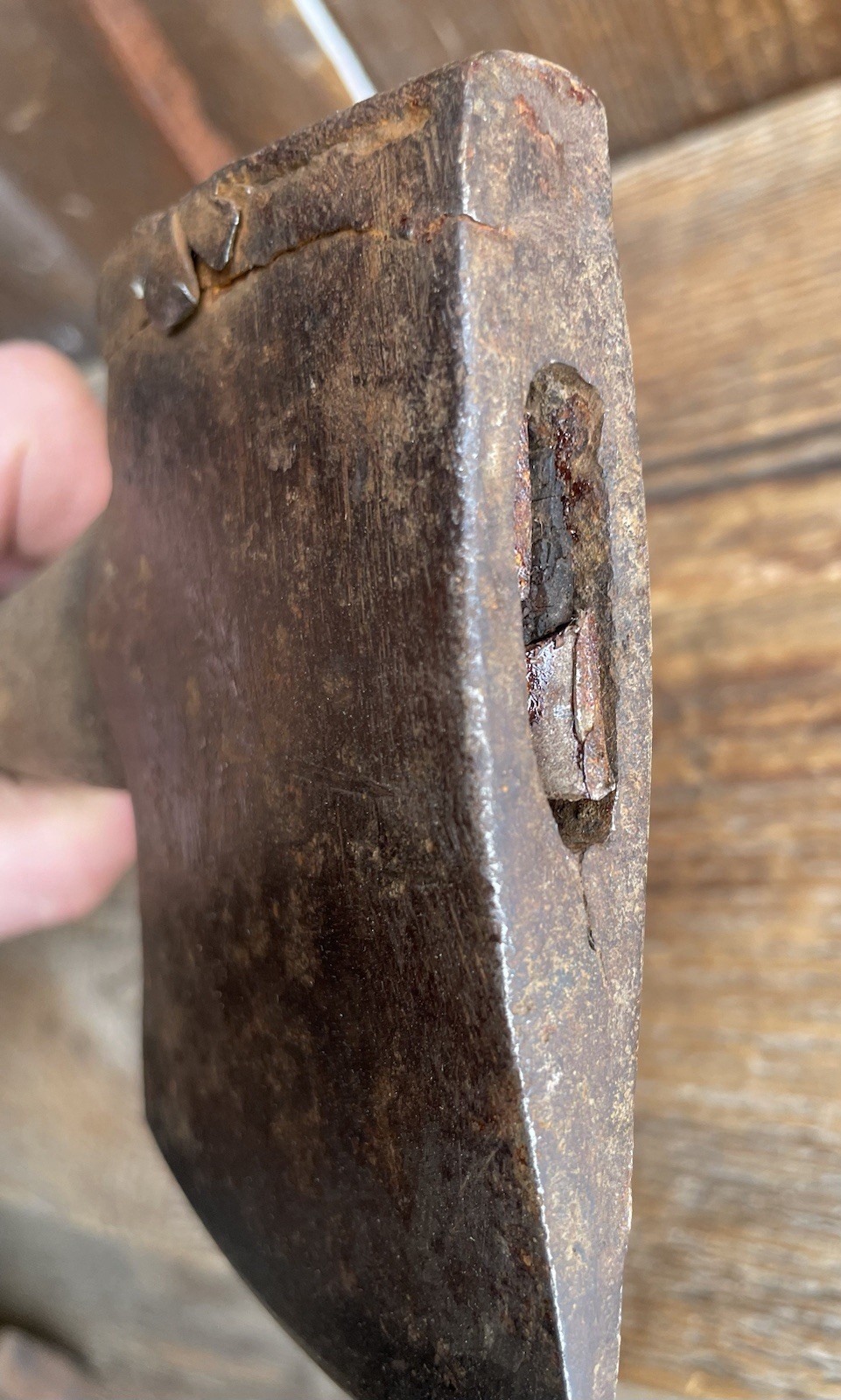 Revolutionary War 18th Century Nice Forged Iron Belt Axe Orig Handle ~ Rare