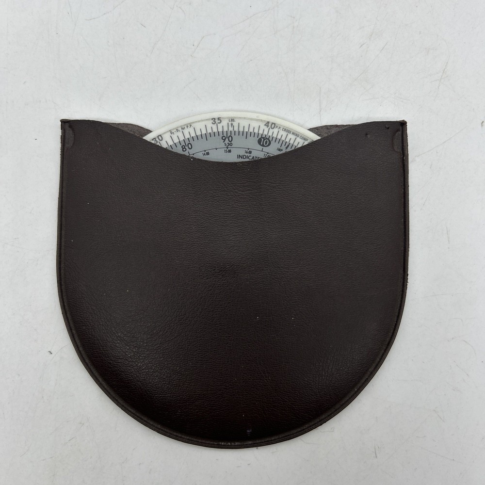 Jeppesen Flight Computer Model CR-2 Circular & Case 1955 Aviation Calculator