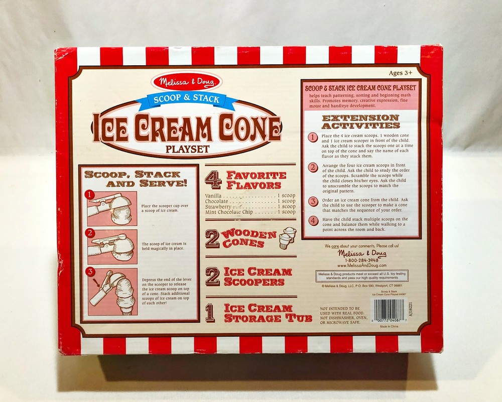 Melissa & Doug Scoop & Stack Ice Cream Cone Magnetic Playset