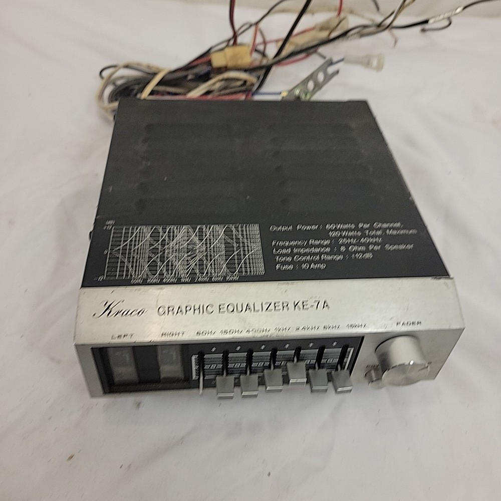 Kraco KE-7A Graphic Equalizer Car Audio Untested As Is