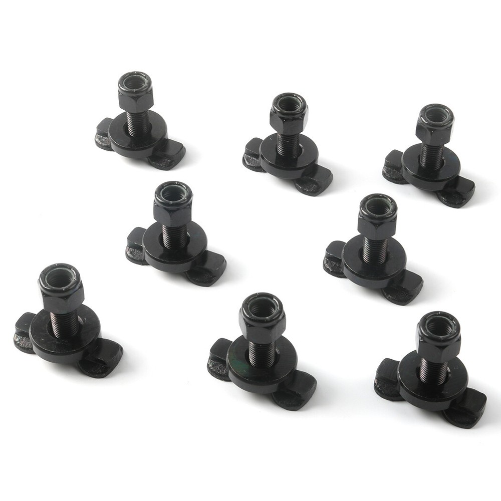 8PCS L-Track Double Lug Threaded Stud Nut Fitting Tie Down for RV Camper