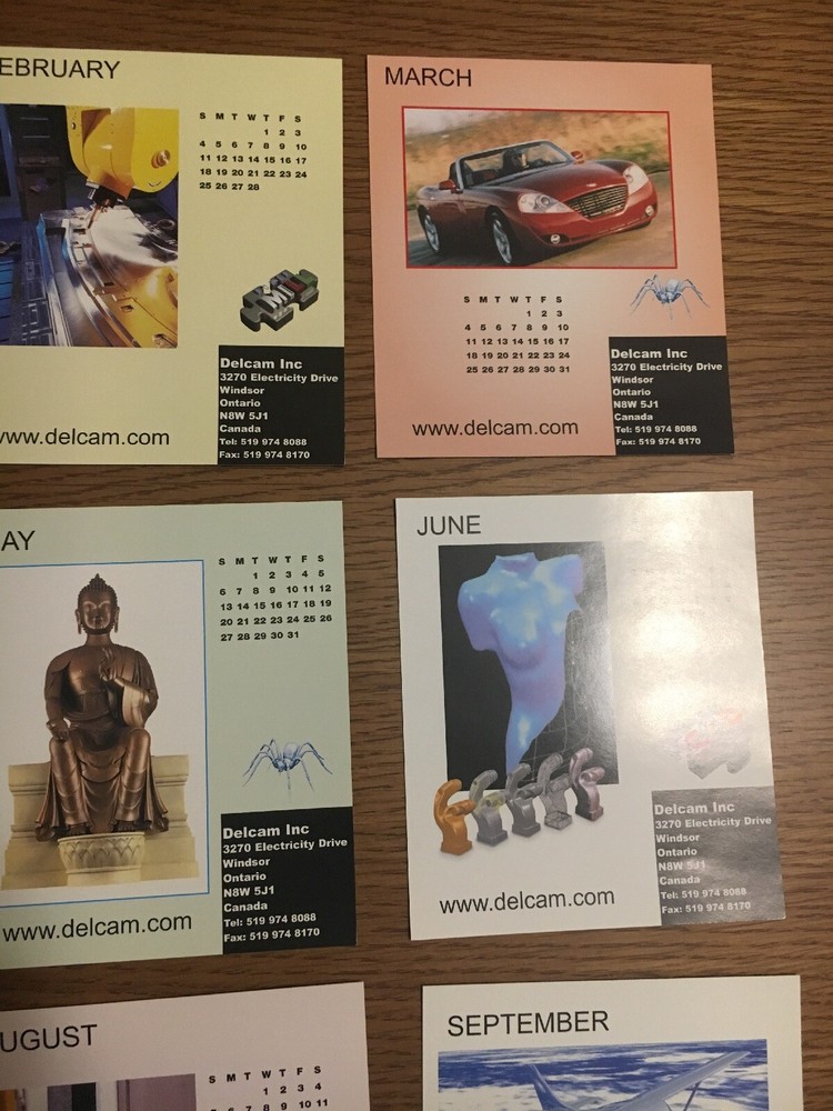 Delcam / Delcam’s Power Solution CD 2001 Calendar Cards Inside CD Case Autodesk