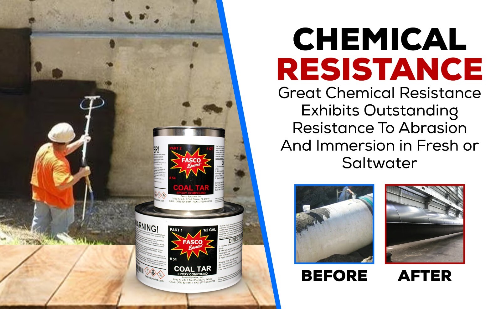 Fasco #54 - Coal Tar Epoxy - 3 Pint Kit