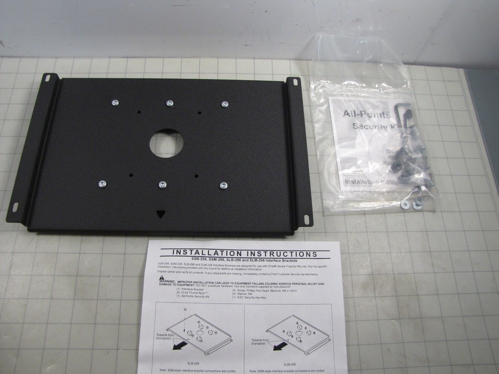 Chief SLB298 Projector Interface Bracket Black NEW