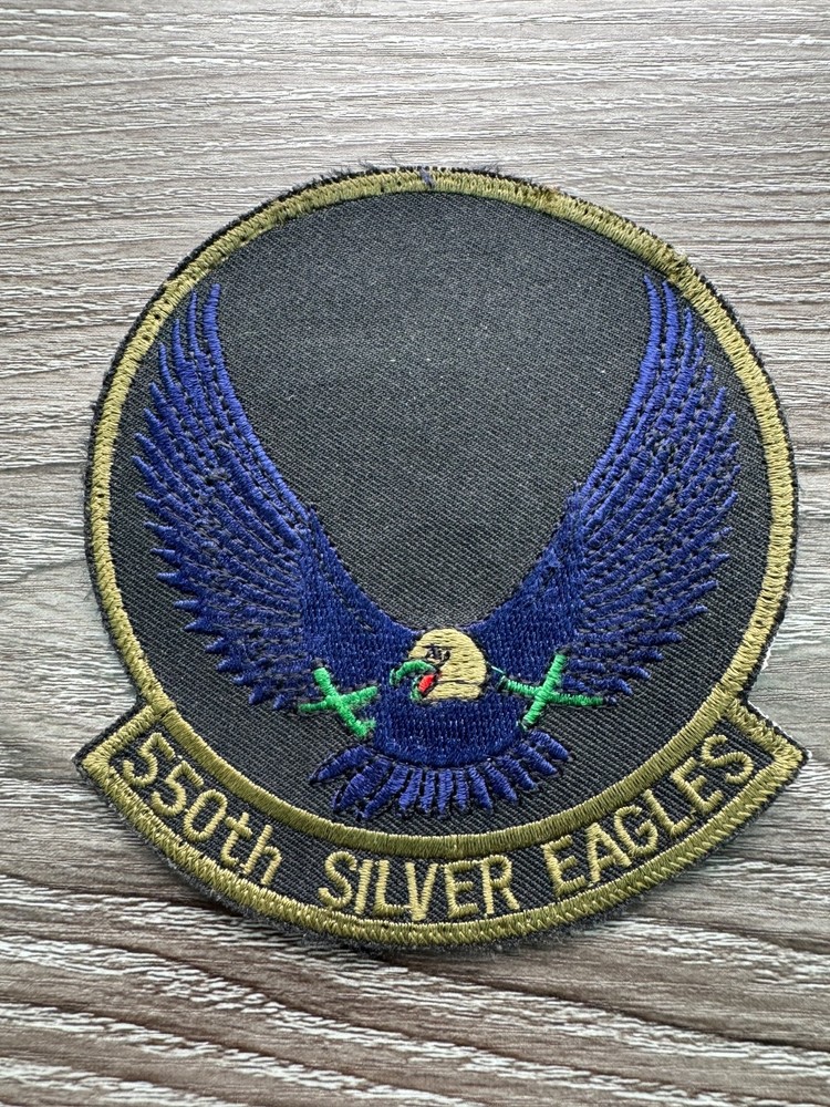 USAF 550th Fighter Squadron Silver Eagles Patch Original Issue