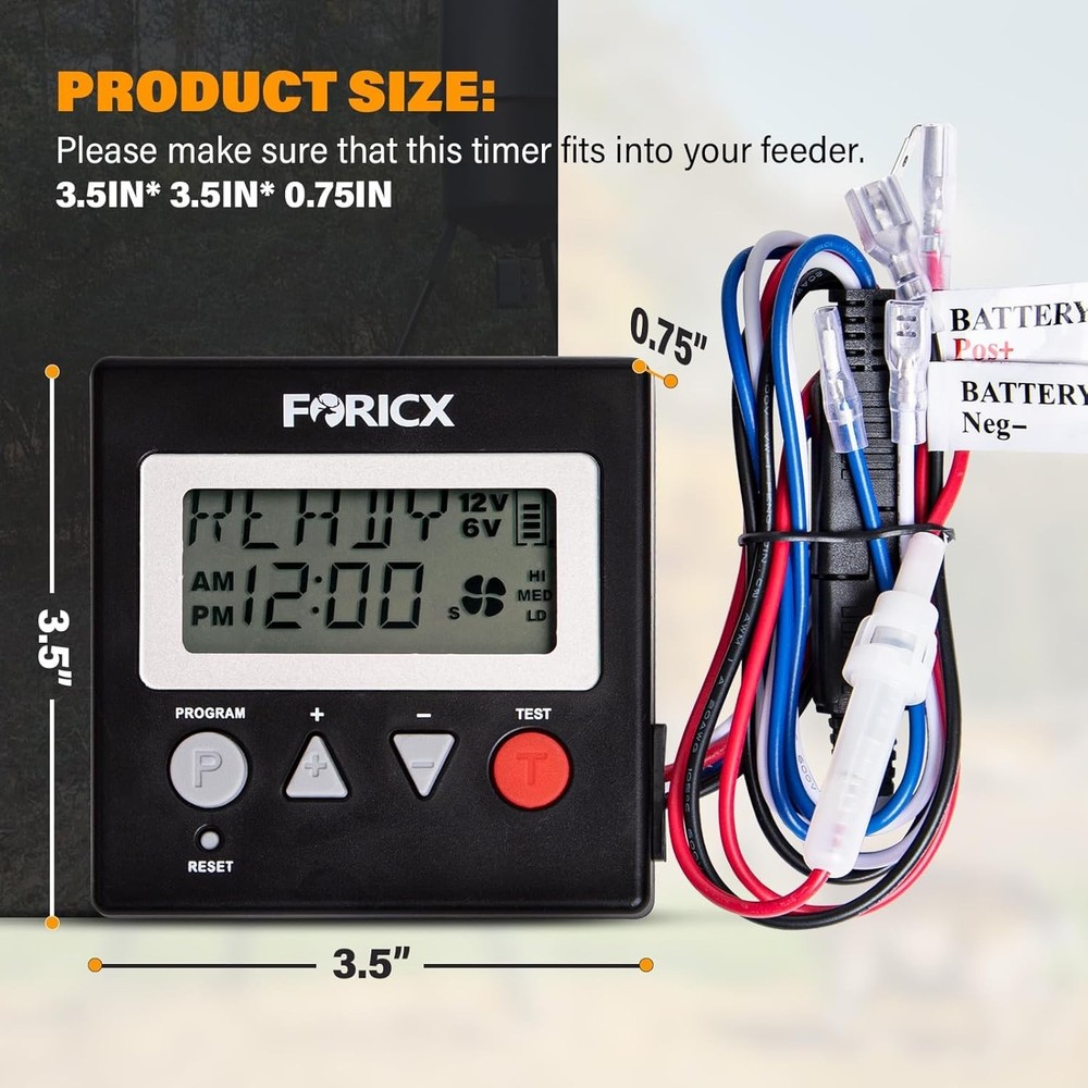 Deer Feeder Digital Timer, 6V/12V Digital Timer for Deer Feeder Goat Feeder, ...