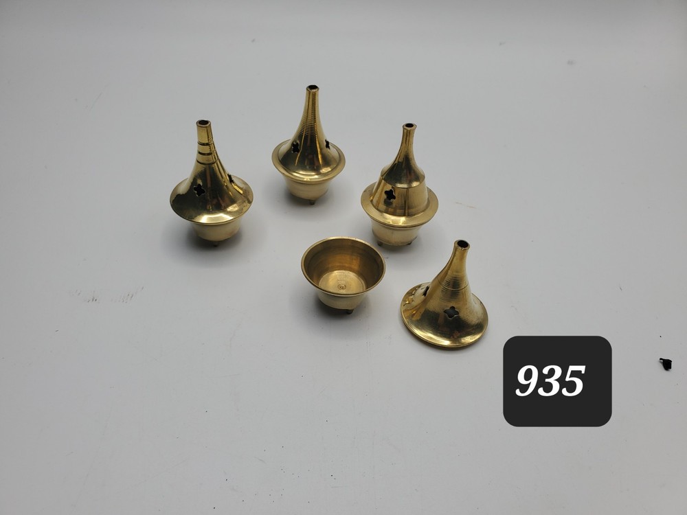4 INCENSE CONE BURNER HOLDERS… BRAND NEW… SOLID BRASS…