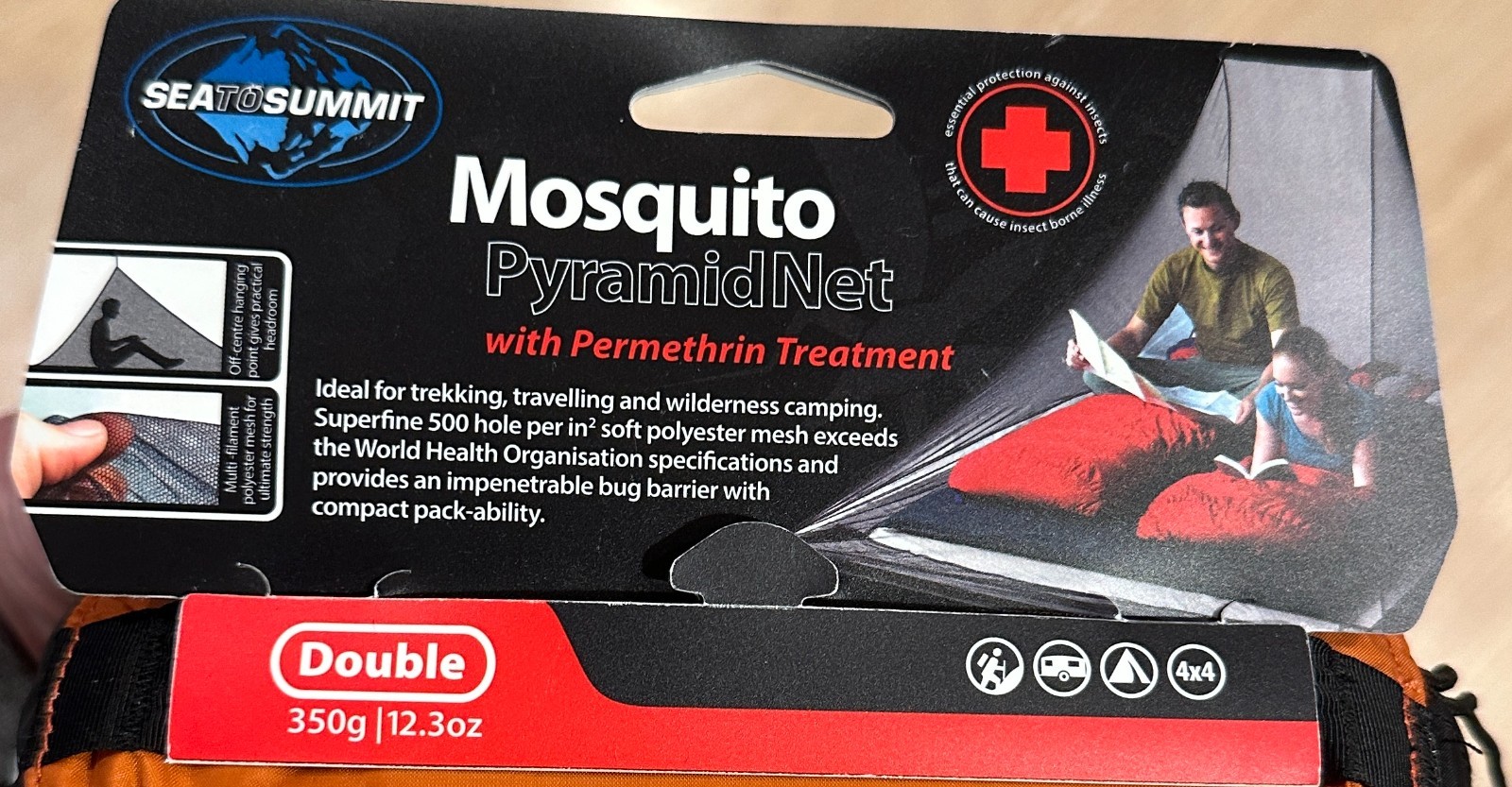 NEW Mosquito Net Sea To Summit Double PyramidNet Mesh 7'10”x5'6"x4’3” Treated