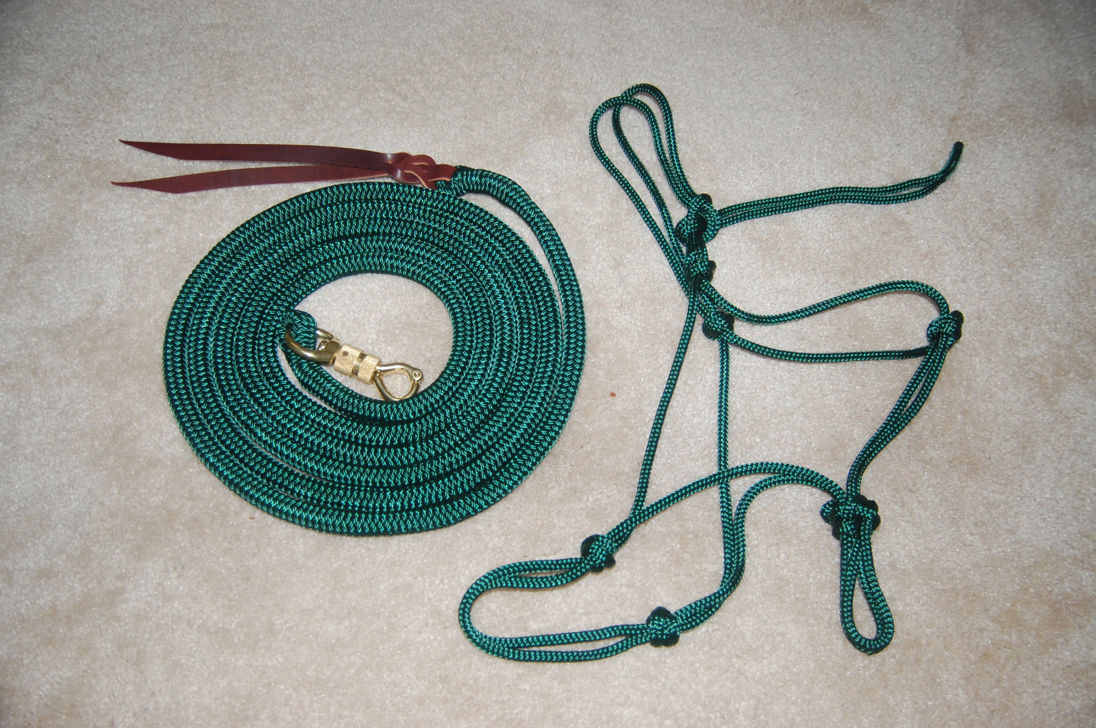 12' LEAD WITH TWIST SNAP & SOFT ROPE HALTER FOR PARELLI TRAINING, MANY COLORS !