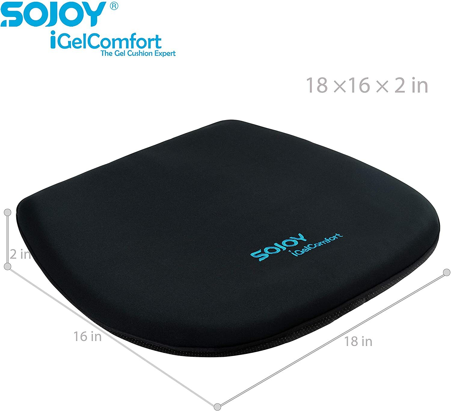 Sojoy All Gel Seat Cushion Coccyx Orthopedic Pad for Car Seat Home/Office Chair